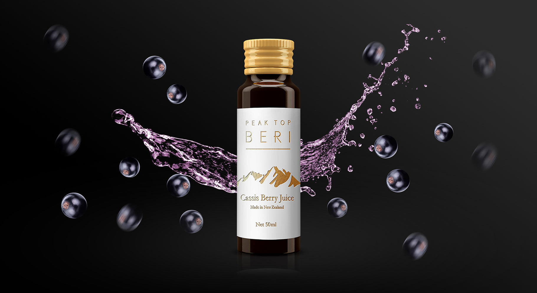 PEAK TOP BERI新西蘭藍莓汁包裝設計